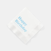 Modern Minimalist Blue Birthday Servet (Hoek)