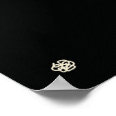 Modern Minimalist Blue Eye Abstract Art  Poster (Hoek)