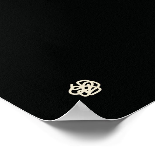 Modern Minimalist Blue Eye Abstract Art  Poster (Hoek)