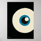 Modern Minimalist Blue Eye Abstract Art  Poster (Voorkant)
