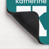 Modern minimalist Blue Green Monogram Name Initiaa Muismat (Hoek)