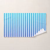 Modern minimalist Blue Turquoise ombre Stripes Bad Handdoek (Handdoek)