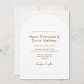 Modern minimalist Boho Arch Photo Wedding Kaart (Achterkant)