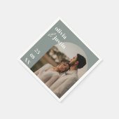 Modern minimalist Boho Arch Photo Wedding Servet (Hoek)