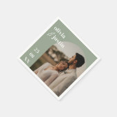 Modern minimalist Boho Arch Photo Wedding Servet (Hoek)