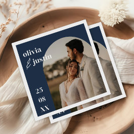 Modern minimalist Boho Arch Photo Wedding Servet