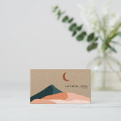 Modern minimalist Boho Chic Kraft Visitekaartje (Staand voorkant)