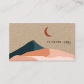 Modern minimalist Boho Chic Kraft Visitekaartje (Voorkant)