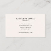 Modern minimalist Boho Chic Visitekaartje (Achterkant)