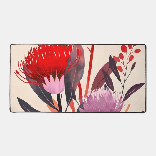 Modern Minimalist Boho Floral Botanical Bureaumat (Voorkant)