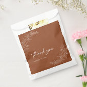 Modern minimalist Boho Terracotta Wedding Bedankzakje (Gezegeld)