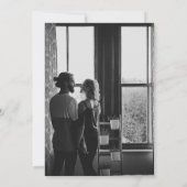 Modern Minimalist Bold Black Full Photo Save The Date (Achterkant)