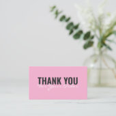 Modern minimalist bold Thank You card Visitekaartje (Staand voorkant)