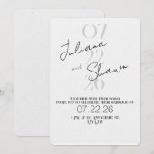 Modern Minimalist Bold Typography Wedding  Kaart (Voorkant / Achterkant)