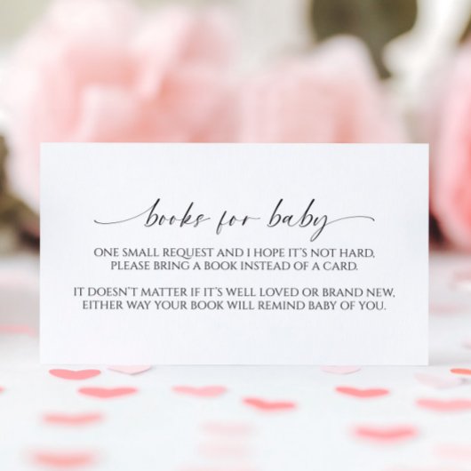 Modern Minimalist Book for Baby Enclosure Card Informatiekaartje
