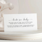 Modern Minimalist Book for Baby Enclosure Card Informatiekaartje