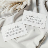 Modern Minimalist Book for Baby Enclosure Card Informatiekaartje