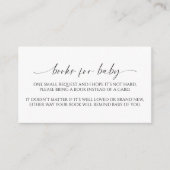 Modern Minimalist Book for Baby Enclosure Card Informatiekaartje (Voorkant)