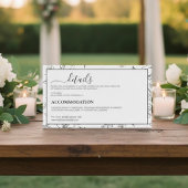 Modern Minimalist Botanical Wedding Details Card Informatiekaartje