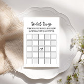 Modern Minimalist Bridal Bingo Bridal Game card