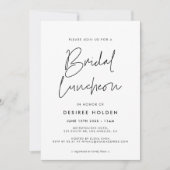 Modern minimalist Bridal luncheon Kaart (Voorkant)