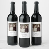 Modern Minimalist Bridesmaid Proposal Photo Wijn Etiket (Flessen)