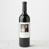 Modern Minimalist Bridesmaid Proposal Photo Wijn Etiket (Voorkant)