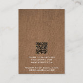 Modern Minimalist Brown Linen Jewelry Display Card Visitekaartje (Achterkant)