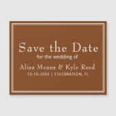 Modern Minimalist Brown Save the Date (Voorkant)