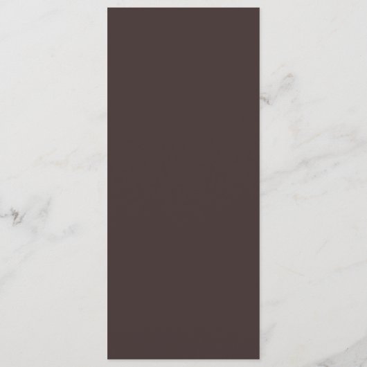 Modern Minimalist Brown Wedding Tall Template Menu (Achterkant)