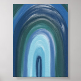 Modern Minimalist Brush Stroke Wall Art Poster