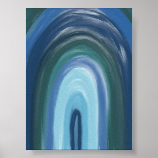 Modern Minimalist Brush Stroke Wall Art Poster (Voorkant)