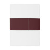 Modern Minimalist Burgundy Monogram Wedding Uitnodigingen Wikkel (Achterkant Voorbeeld)