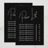 Modern Minimalist Business Branding Menu and Price (Voorkant / Achterkant)