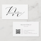 Modern minimalist business card QR Code Visitekaartje (Voorkant / Achterkant)