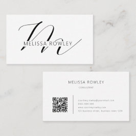 Modern minimalist business card QR Code Visitekaartje