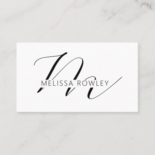 Modern minimalist business card QR Code Visitekaartje (Voorkant)