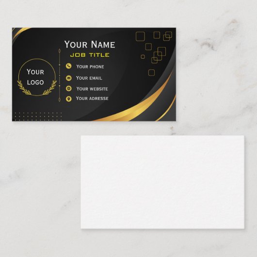 Modern Minimalist Business Card Template Visitekaartje (Voorkant / Achterkant)