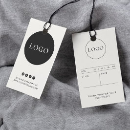 Modern Minimalist Business Clothing Label Hang Tag Visitekaartje
