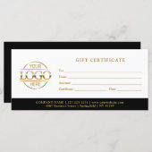 Modern Minimalist Business Logo Gift Certificate (Voorkant / Achterkant)