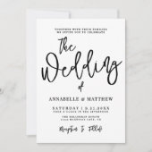 Modern Minimalist Calligraphy Casual Wedding Kaart (Voorkant)