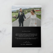 Modern Minimalist Calligraphy Crest monogram Photo Bedankkaart (Binnen)