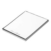 Modern Minimalist Calligraphy Monogram Notitieblok (Linkerzijde)