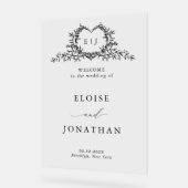 Modern Minimalist Calligraphy Wedding Welcome Acryl Bord (Hoek)