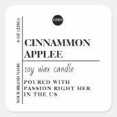 Modern Minimalist Candle Label Template | Editable (Voorkant)