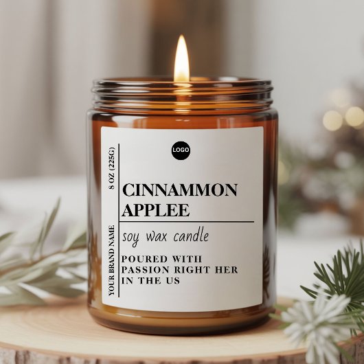 Modern Minimalist Candle Label Template | Editable