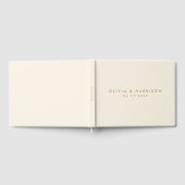 Modern minimalist Champagne Simple Wedding Gastenboek (Volledig)