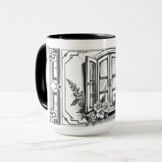 Modern Minimalist Chez Nous Our Home Mok (Voorkant links)