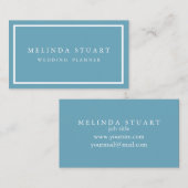 Modern Minimalist Chic Navy Blue Business Card Visitekaartje (Voorkant / Achterkant)