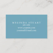 Modern Minimalist Chic Navy Blue Business Card Visitekaartje (Achterkant)